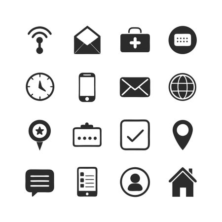 Icon set for communication and user interface designのイラスト素材