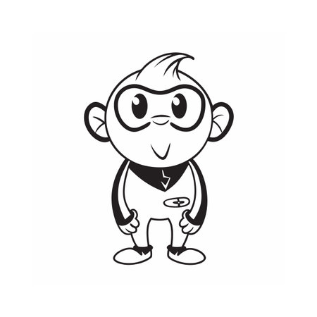 Whimsical cartoon character vector illustration, isolated on white backgroundのイラスト素材