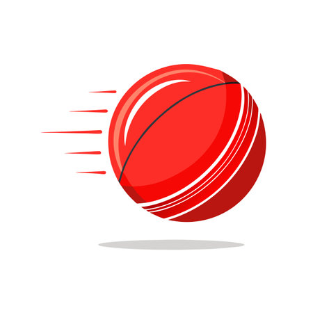 Dynamic red ball in motion vector graphic illustrationのイラスト素材