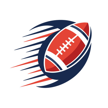 American football graphic with dynamic motion trails illustrationのイラスト素材