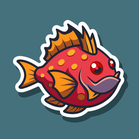Illustration of Sea Fish Sticker