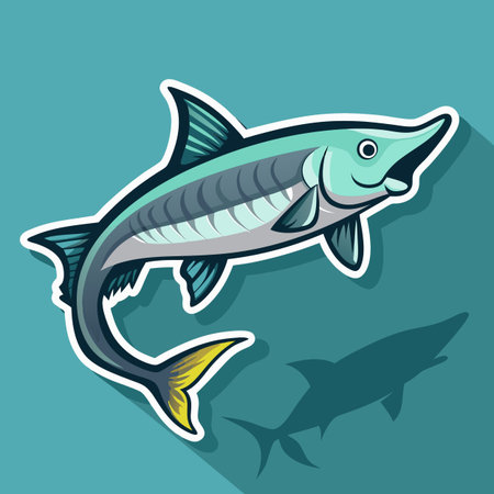 Illustration of Sea Fish Stickerのイラスト素材