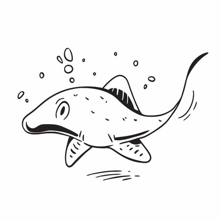 Illustration of Sea Fishのイラスト素材