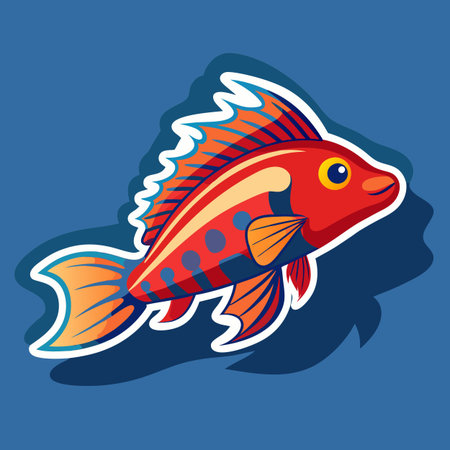 Illustration of Sea Fish Sticker