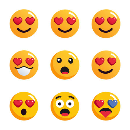 Social reaction emojiのイラスト素材