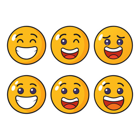 Social reaction emojiのイラスト素材