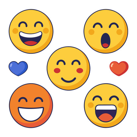 Social reaction emojiのイラスト素材