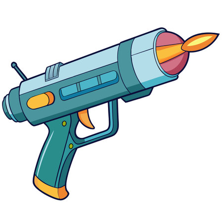 Illustration of gun with bulletのイラスト素材