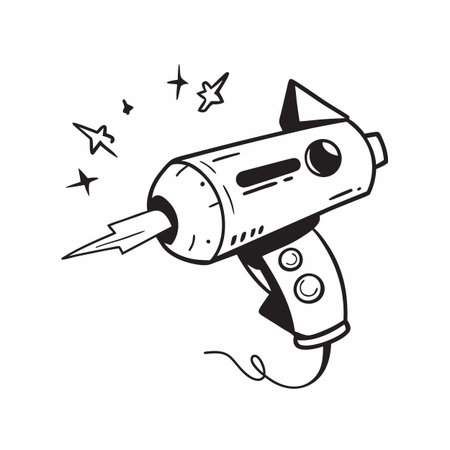 Illustration of gun with bullet