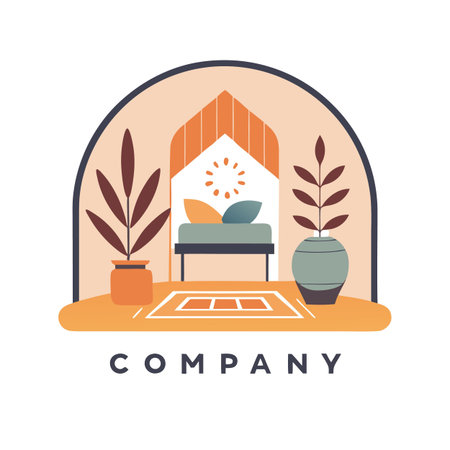 Home decor logo templateのイラスト素材