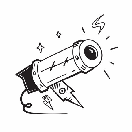 Illustration of gun with bullet
