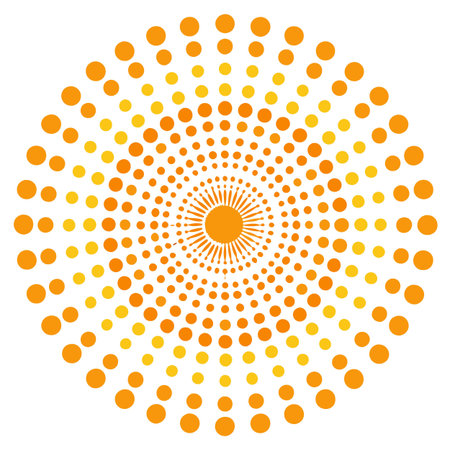 Dot pattern on white backgroundのイラスト素材