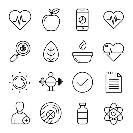 Multi concept outline icons setのイラスト素材