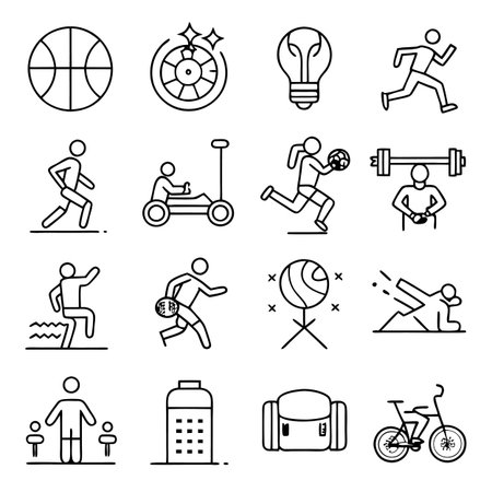 Multi concept outline icons setのイラスト素材