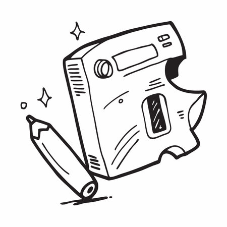 Illustration of gun with bulletのイラスト素材