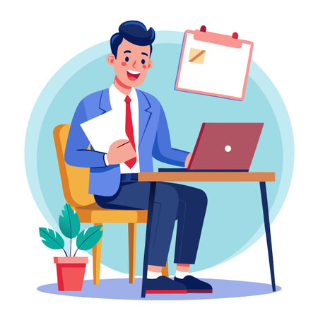 Illustration of business and financeのイラスト素材