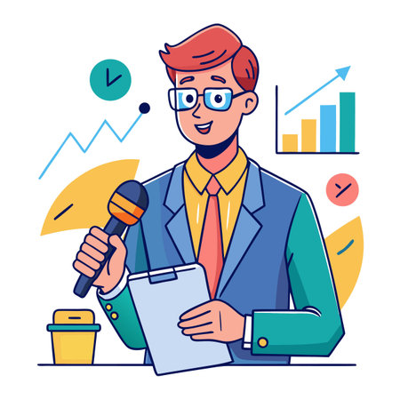 Illustration of business and financeのイラスト素材