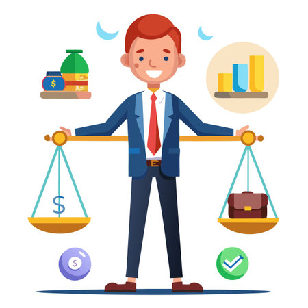 Illustration of business and financeのイラスト素材