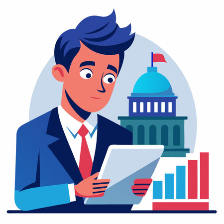 Illustration of business and financeのイラスト素材