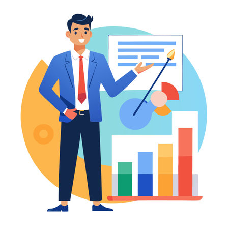 Illustration of business and financeのイラスト素材