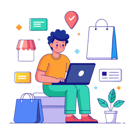 Illustration of business and financeのイラスト素材