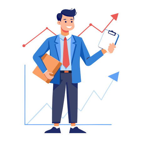 Illustration of business and financeのイラスト素材