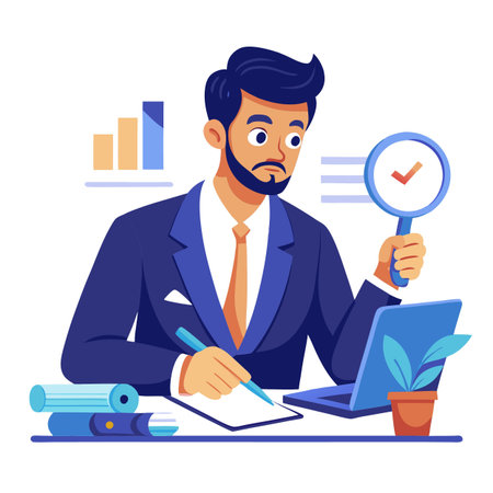 Illustration of business and financeのイラスト素材