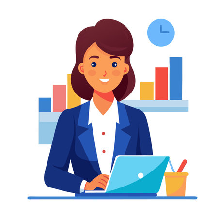 Illustration of business and financeのイラスト素材