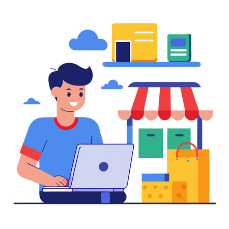 Illustration of business and financeのイラスト素材