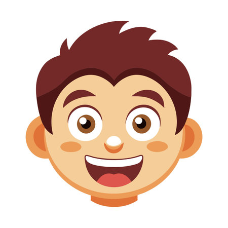 Set of cartoon facesのイラスト素材