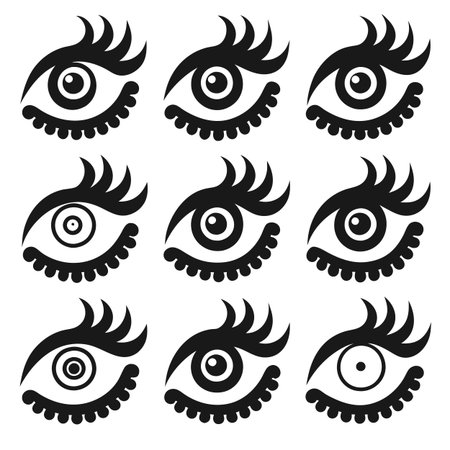 Set of Eye iconsのイラスト素材