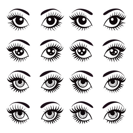 Set of Eye iconsのイラスト素材