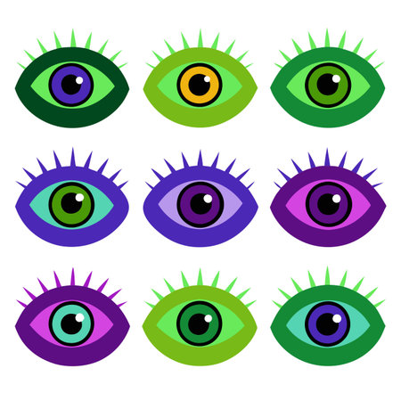 Set of Eye iconsのイラスト素材