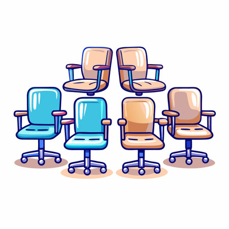 Set of Office Chairのイラスト素材