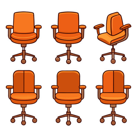 Set of Office Chairのイラスト素材