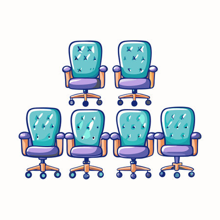 Set of Office Chairのイラスト素材