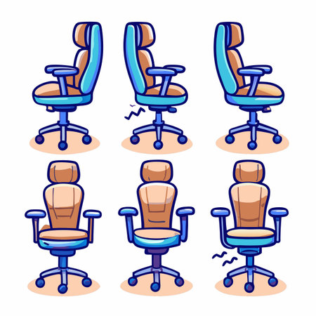 Set of Office Chairのイラスト素材