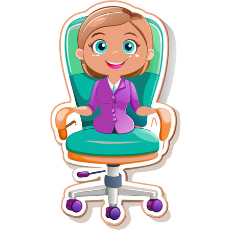 Illustration of Office workplace chairのイラスト素材