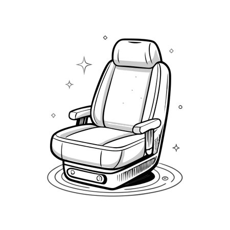 Illustration of Office workplace chairのイラスト素材