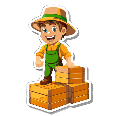 Illustration of Farmer Activityのイラスト素材