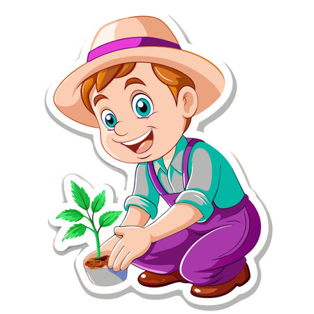 Illustration of Farmer Activityのイラスト素材