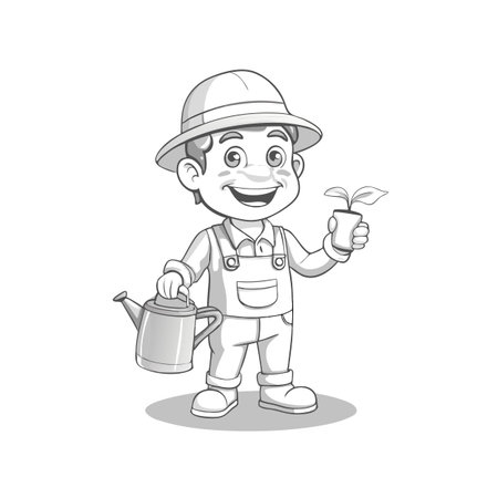 Illustration of Farmer Activityのイラスト素材