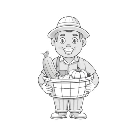 Illustration of Farmer Activityのイラスト素材