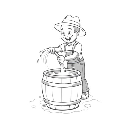 Illustration of Farmer Activityのイラスト素材