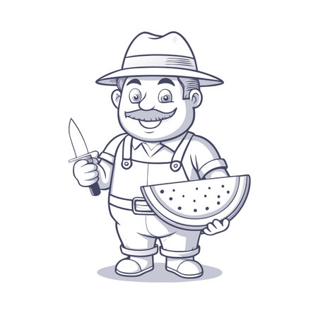 Illustration of Farmer Activityのイラスト素材