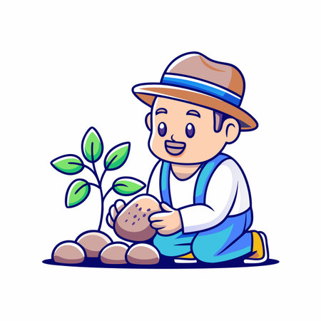 Illustration of Farmer Activityのイラスト素材