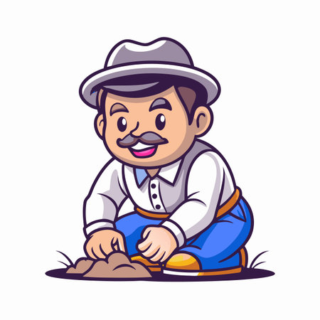 Illustration of Farmer Activityのイラスト素材