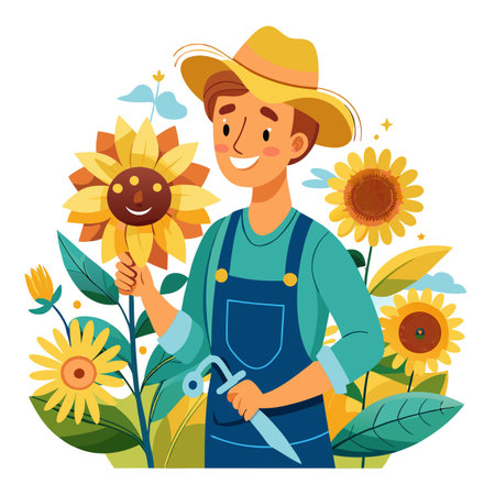 Illustration of Farmer Activityのイラスト素材