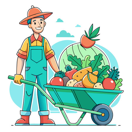 Illustration of Farmer Activityのイラスト素材