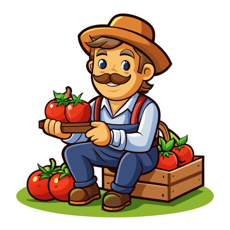 Illustration of Farmer Activityのイラスト素材